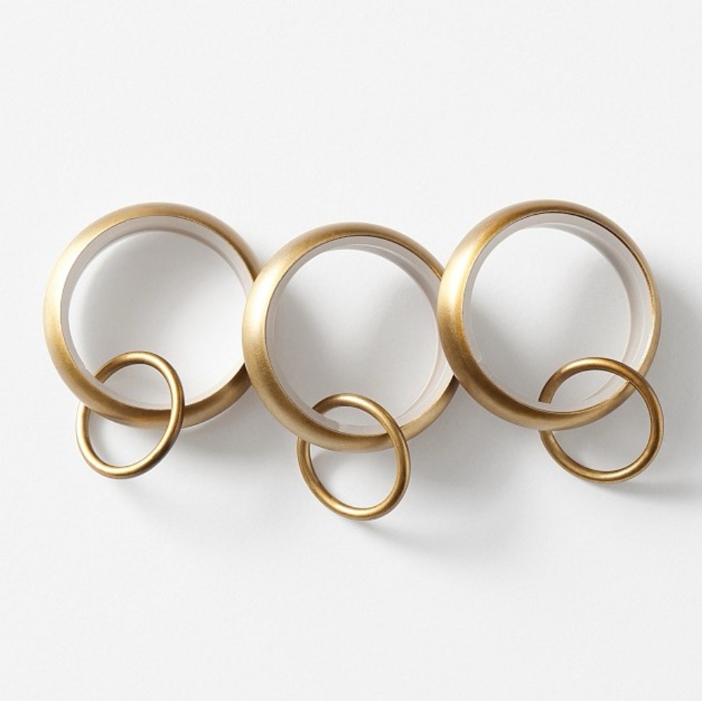 Quiet Glide Curtain Round Rings - Set of 10